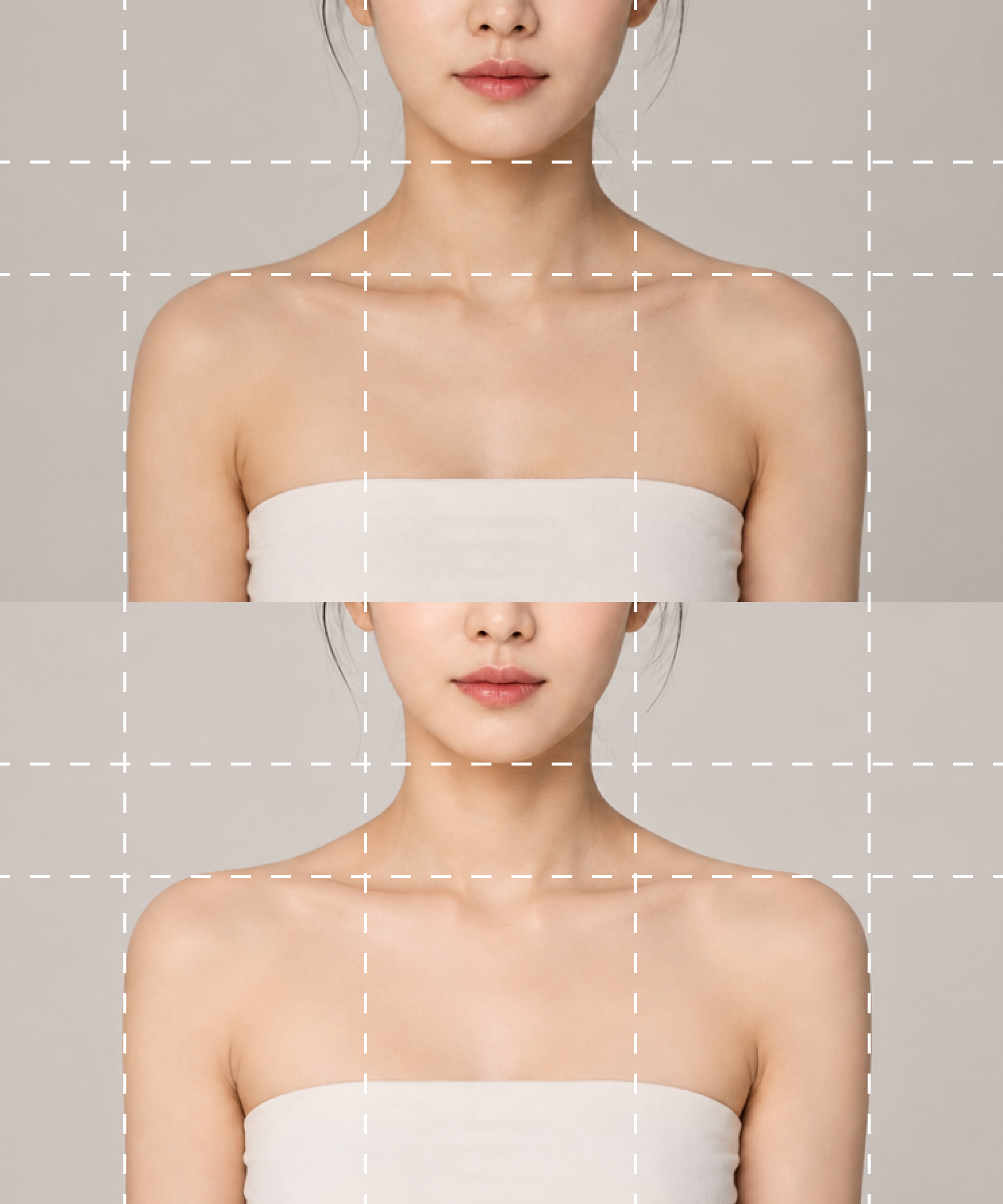 직각어깨가 주는 느낌