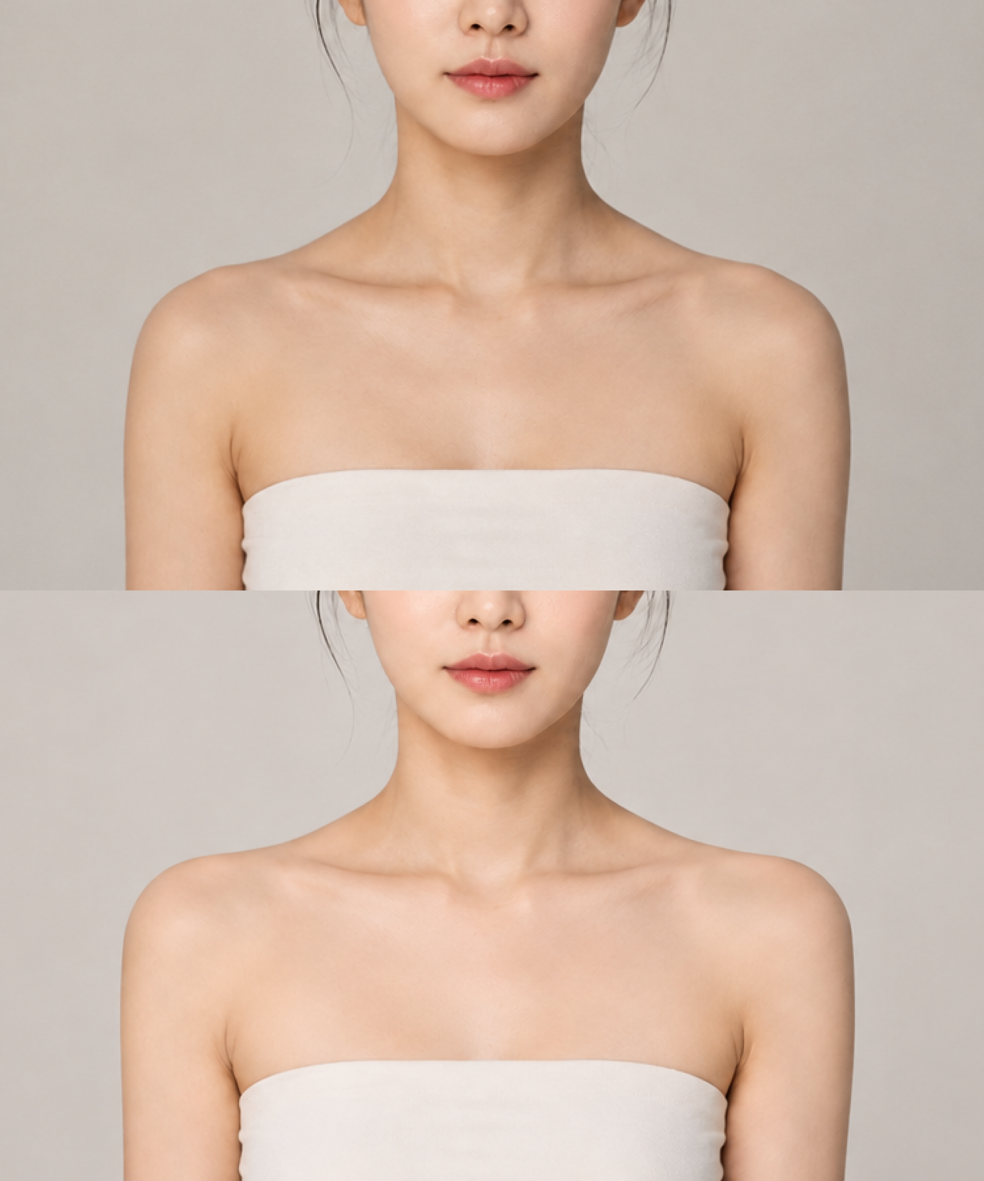 어깨 라인 비교